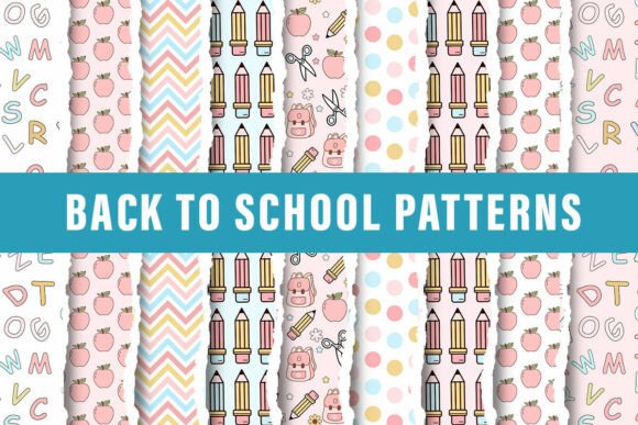 Back to School Digital Papers Patterns Review