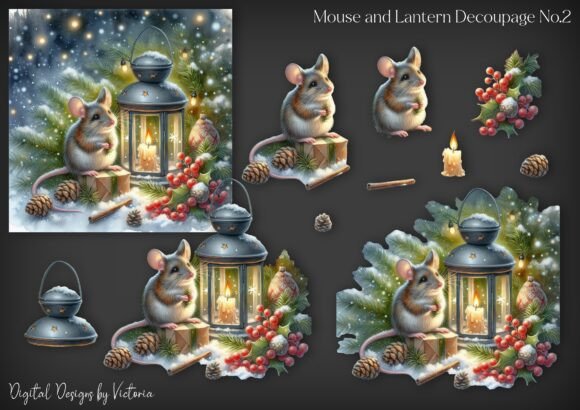 Mouse and Lantern Decoupage No.2: A Crafts Design Review