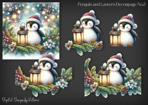 Penguin and Lantern Decoupage No.2: A Crafts Asset Review
