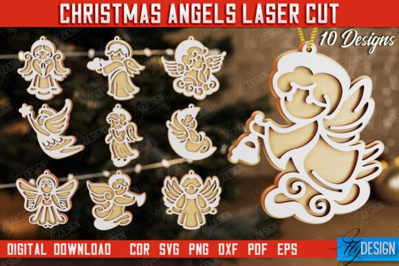 Review: Layered Christmas Angels Bundle CNC for Winter Amp