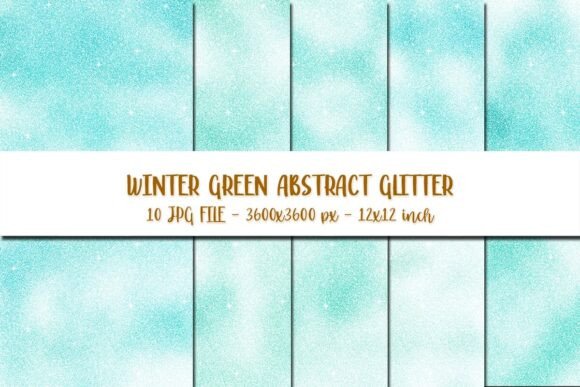 Review: Winter Green Abstract Glitter Background