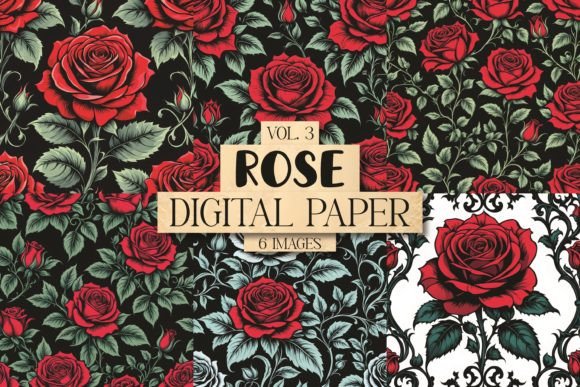 Rose Digital Paper Vol. 3: Elegant Backgrounds for Editorial Design