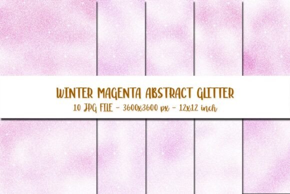 Winter Magenta Abstract Glitter Backgrounds for Crafters